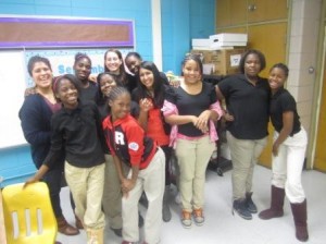 Sisters4Science participants and scientists are all smiles at Reavis!