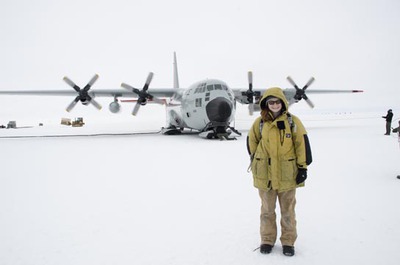 IGERT Ali Giese and a C-130